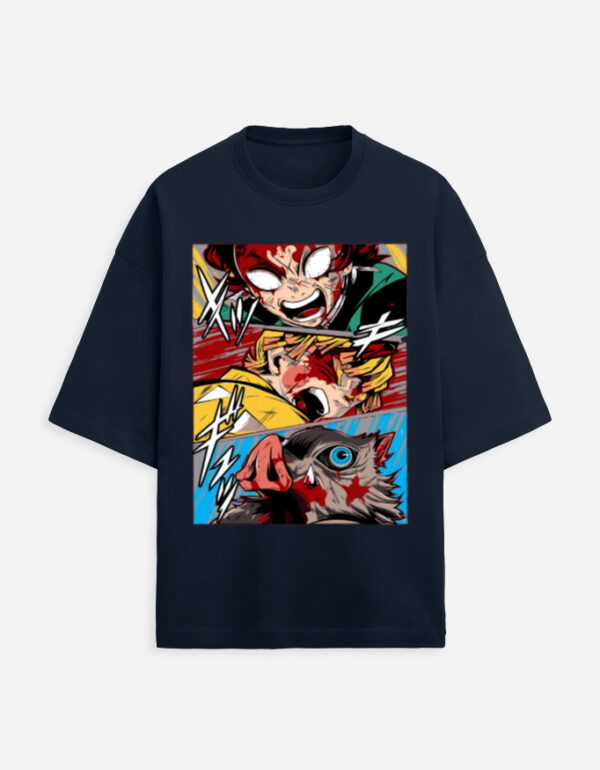 Graphic Printed Battle Trio Terry Oversized Tee