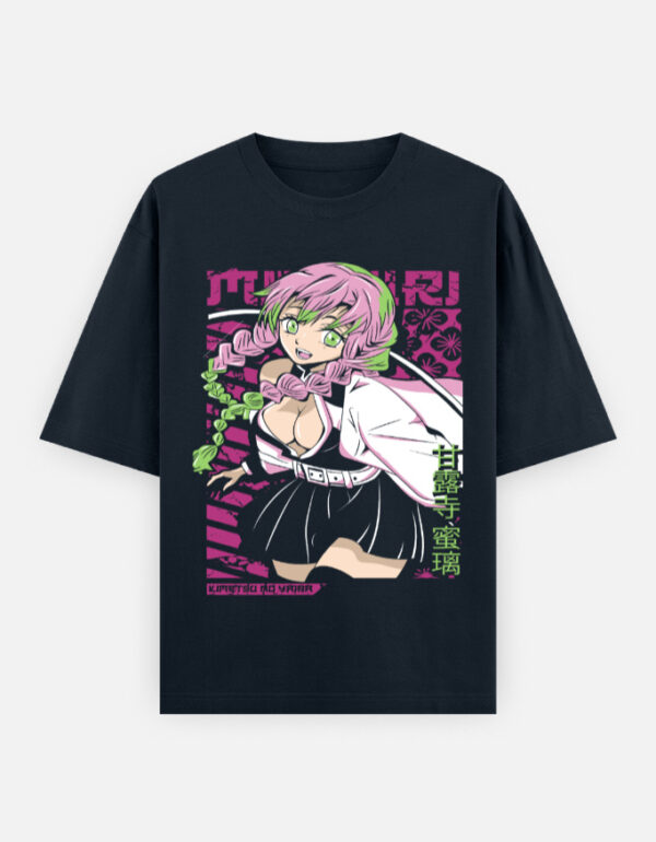 Graphic Printed Blush Blossom Oversized Classic T-Shirt